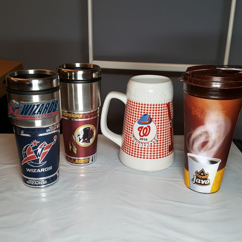 Washington DC Sports Mug Bundle - Redskins, Nationals, Wizards-Coffee Beer Stein
